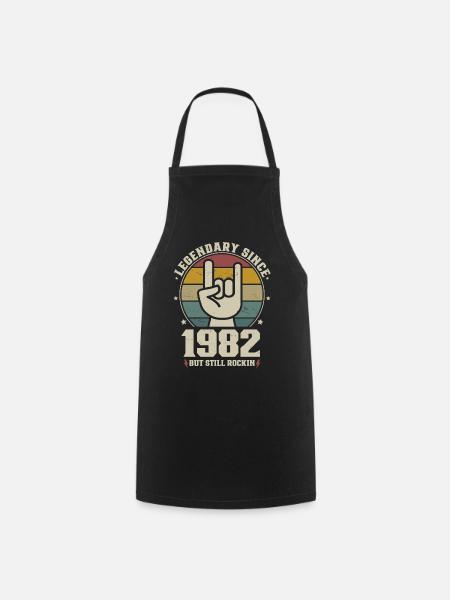Né en 1982, légende depuis 1982 - Tablier de cuisine - noir