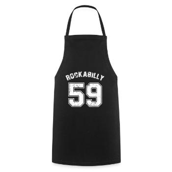 Rockabilly Rumble 59 - Kochschürze - Schwarz - Vorne - AI Model Male 185 dark (185cm)
