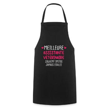 Souvent Imitée Meilleure Assistante Vétérinair - Tablier de cuisine - noir - Devant - AI Model Male 185 dark (185cm)