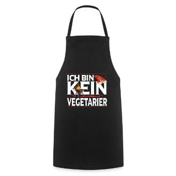 Grillkönig Carnivore Fleischesser Kein Vegetarier - Kochschürze - Schwarz - Vorne - AI Model Male 185 dark (185cm)