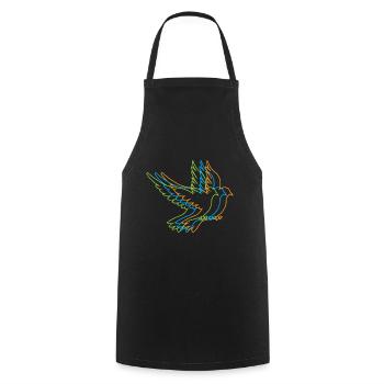 Pigeon Outline Design für Taubenliebhaber - Kochschürze - Schwarz - Vorne - AI Model Male 185 dark (185cm)