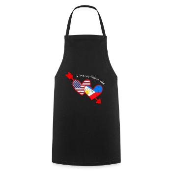 Filipina Wife Design für stolze Pinoys - Kochschürze - Schwarz - Vorne - AI Model Male 185 dark (185cm)