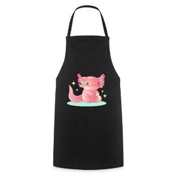 Axolotl Relax Design für Axolotl-Liebhaber - Kochschürze - Schwarz - Vorne - AI Model Male 185 dark (185cm)