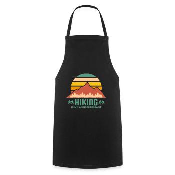 Randonnée Alpinisme Montagnes Forêts Nature - Tablier de cuisine - noir - Devant - AI Model Male 185 dark (185cm)