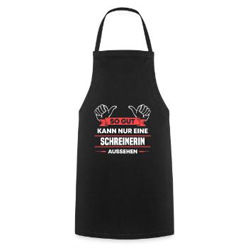 Schreinerin Design für stolze Handwerker - Kochschürze - Schwarz - Vorne - AI Model Male 185 dark (185cm)