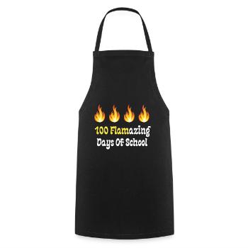 100 Flamazing Days Of School - Cooking Apron - black - Front - AI Model Male 185 dark (185cm)