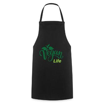 Vegan lifestyle for proud vegans - Cooking Apron - black - Front - AI Model Male 185 dark (185cm)