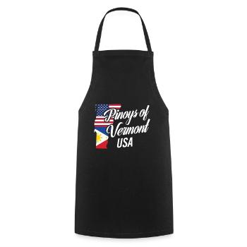 Filipinos of Vermont Design for Proud Fil-Ams - Cooking Apron - black - Front - AI Model Male 185 dark (185cm)