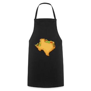 Frühstück Tacos Karte Design für Texas - Kochschürze - Schwarz - Vorne - AI Model Male 185 dark (185cm)