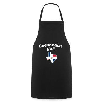 Dominikanisches Texas-Design für Einwanderer - Kochschürze - Schwarz - Vorne - AI Model Male 185 dark (185cm)