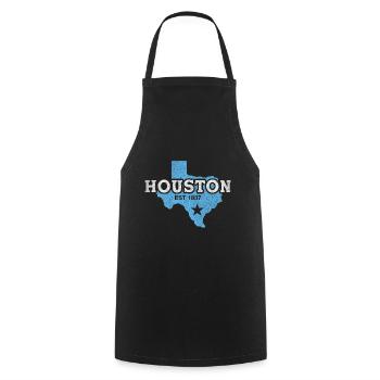 Houston est 1837 design pour les fiers résidents de Houston - Tablier de cuisine - noir - Devant - AI Model Male 185 dark (185cm)