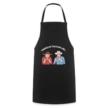 Foodies in Texas Design für stolze Texaner - Kochschürze - Schwarz - Vorne - AI Model Male 185 dark (185cm)