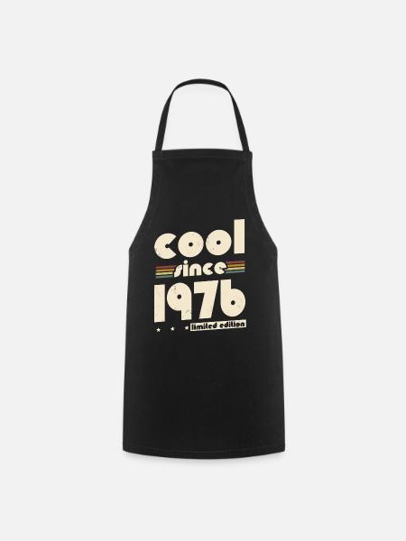 Cool depuis 1976 anniversaire rétro 1976 - Tablier de cuisine - noir