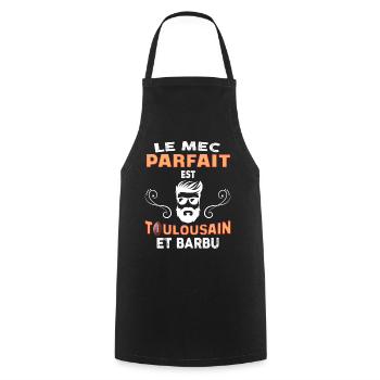 Mac Toulousain Et Parfait - Tablier de cuisine - noir - Devant - AI Model Male 185 dark (185cm)