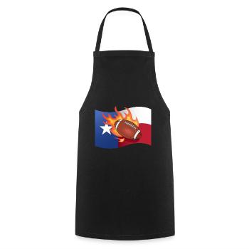 Texas Flagge Football Design für stolze Fans - Kochschürze - Schwarz - Vorne - AI Model Male 185 dark (185cm)
