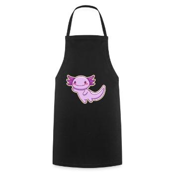 Purple Axolotl Design for Axolotl Lovers - Cooking Apron - black - Front - AI Model Male 185 dark (185cm)