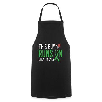 Le rein sort d’un donneur d’organes - Tablier de cuisine - noir - Devant - AI Model Male 185 dark (185cm)