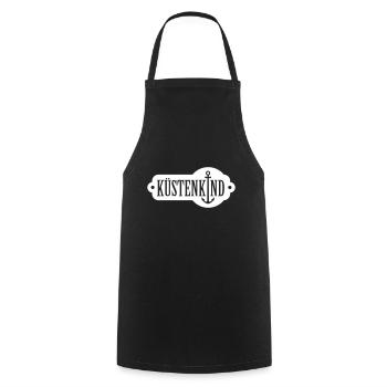 Coast child sign with anchor - Cooking Apron - black - Front - AI Model Male 185 dark (185cm)