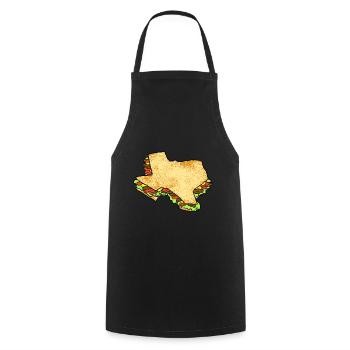 Fajita Map Design pour les amoureux du Texas - Tablier de cuisine - noir - Devant - AI Model Male 185 dark (185cm)