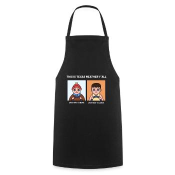 Texas Weather Change Design pour les fiers Texans - Tablier de cuisine - noir - Devant - AI Model Male 185 dark (185cm)