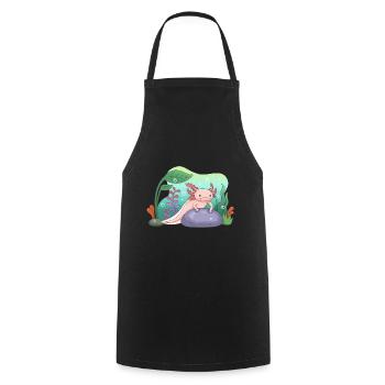 Leben des Axolotl Design für Axolotl-Liebhaber - Kochschürze - Schwarz - Vorne - AI Model Male 185 dark (185cm)