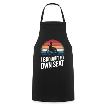Wheelchair Wheelchair Disabled Humor - Cooking Apron - black - Front - AI Model Male 185 dark (185cm)