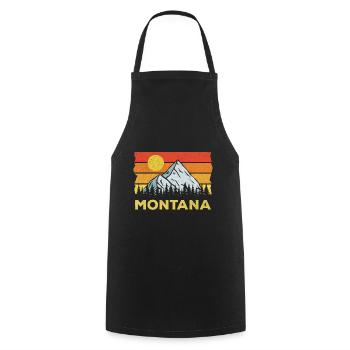 Natur Montana Design für stolze Montaner - Kochschürze - Schwarz - Vorne - AI Model Male 185 dark (185cm)