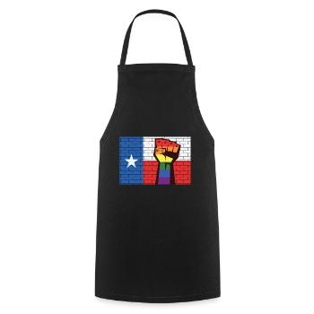 Texas Pride Fist Design for Proud LGBT+ Texans - Cooking Apron - black - Front - AI Model Male 185 dark (185cm)