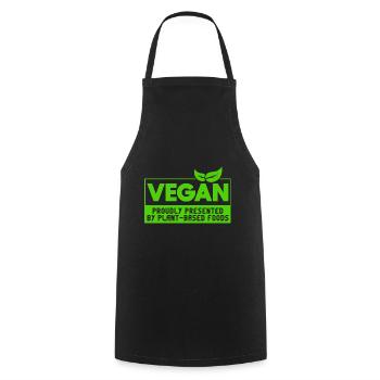 Plant-based food design for proud vegans - Cooking Apron - black - Front - AI Model Male 185 dark (185cm)