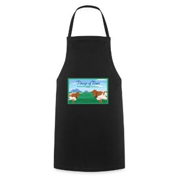 Texas Fil-Am Design pour Proud Pinoys - Tablier de cuisine - noir - Devant - AI Model Male 185 dark (185cm)