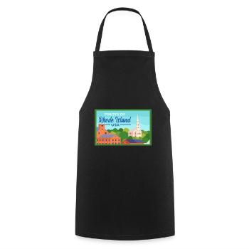 Rhode Island Fil-Am Design für stolze Pinoys - Kochschürze - Schwarz - Vorne - AI Model Male 185 dark (185cm)