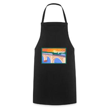 Virginia Fil-Am design for proud Pinoys - Cooking Apron - black - Front - AI Model Male 185 dark (185cm)