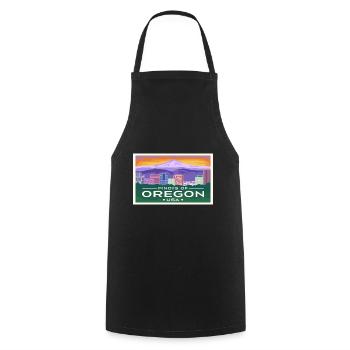 Conception Oregon Fil-Am pour les fiers Pinoys - Tablier de cuisine - noir - Devant - AI Model Male 185 dark (185cm)