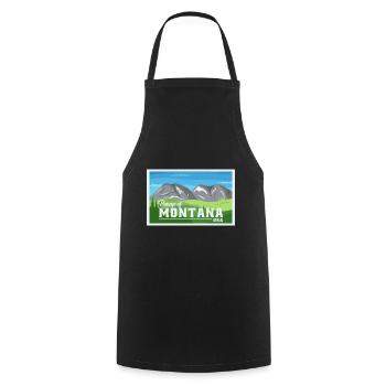 Montana Fil-Am Design pour les fiers Pinoys - Tablier de cuisine - noir - Devant - AI Model Male 185 dark (185cm)