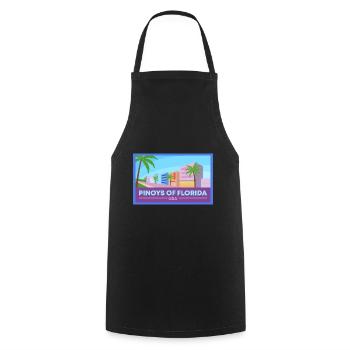 Design Florida Fil-Am pour les fiers Pinoys - Tablier de cuisine - noir - Devant - AI Model Male 185 dark (185cm)