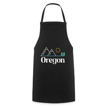 Natur Oregon Design für stolze Oregonier - Kochschürze - Schwarz - Vorne - AI Model Male 185 dark (185cm)
