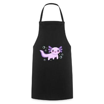 Conception d’Axolotl violet anime pour les amateurs d’axolotl - Tablier de cuisine - noir - Devant - AI Model Male 185 dark (185cm)