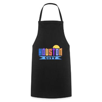 Design de la ville de Houston pour les fiers résidents de Houston - Tablier de cuisine - noir - Devant - AI Model Male 185 dark (185cm)