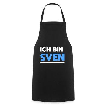 Sven Name Spruch für stolze Svens - Kochschürze - Schwarz - Vorne - AI Model Male 185 dark (185cm)