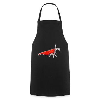 Red Cherry Shrimp Pet Design for proud - Cooking Apron - black - Front - AI Model Male 185 dark (185cm)