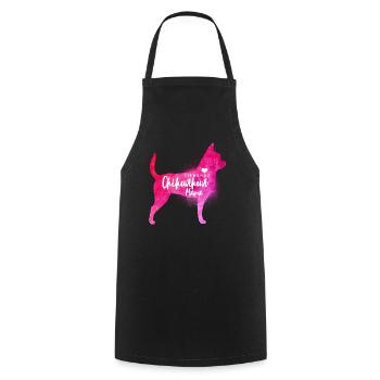 Liebende Chihuahua Mama - Kochschürze - Schwarz - Vorne - AI Model Male 185 dark (185cm)