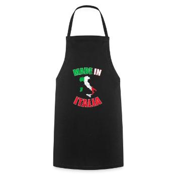 Drapeau Italie drapeau né en Italie Italie - Tablier de cuisine - noir - Devant - AI Model Male 185 dark (185cm)