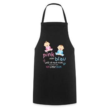 Pregnancy birth baby Pregnant woman - Cooking Apron - black - Front - AI Model Male 185 dark (185cm)
