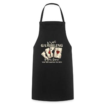 Chemise de poker - Tablier de cuisine - noir - Devant - AI Model Male 185 dark (185cm)