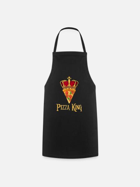 Pizza Krone König Pizzeria Italienisch essen - Kochschürze - Schwarz
