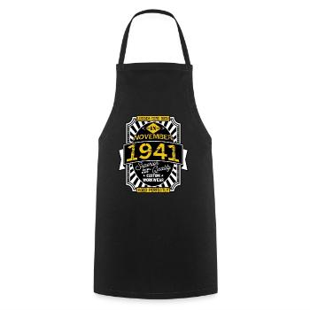 1941 NOVEMBER - Tablier de cuisine - noir - Devant - AI Model Male 185 dark (185cm)