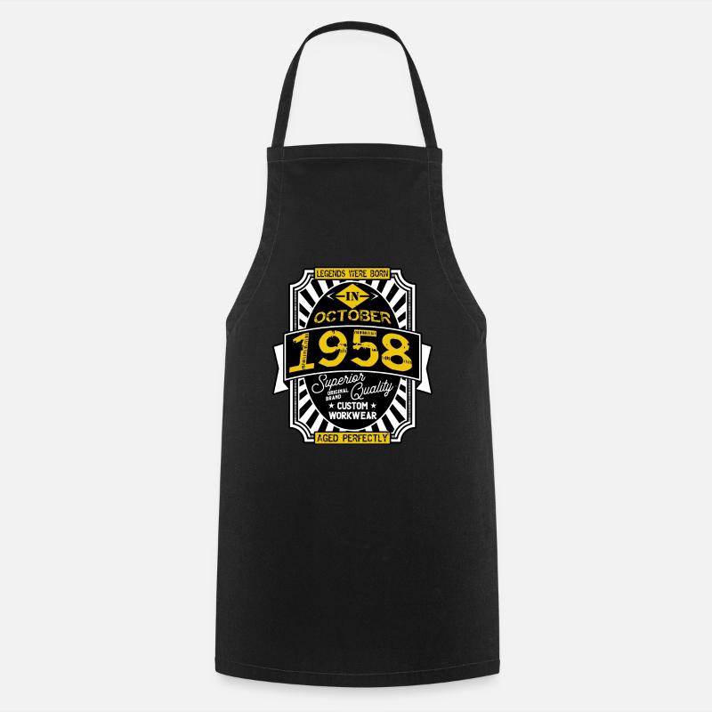 1958 OCTOBER - Cooking Apron - black