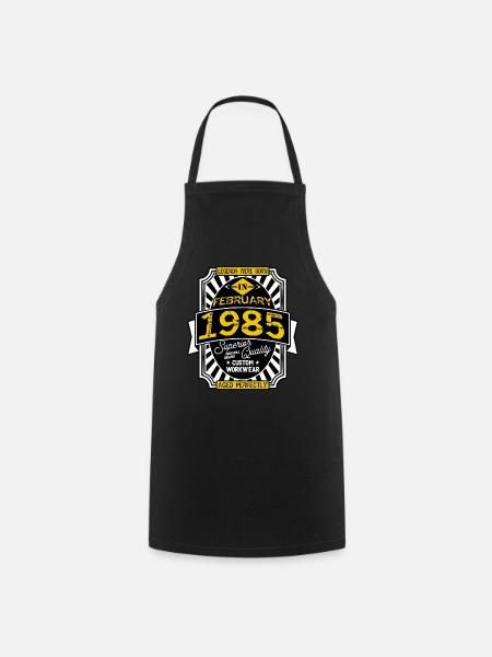 1985 FEBRUARY - Cooking Apron - black