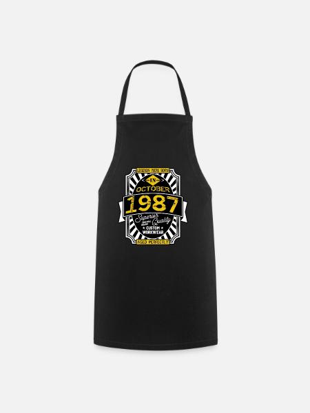1987 OCTOBER - Cooking Apron - black