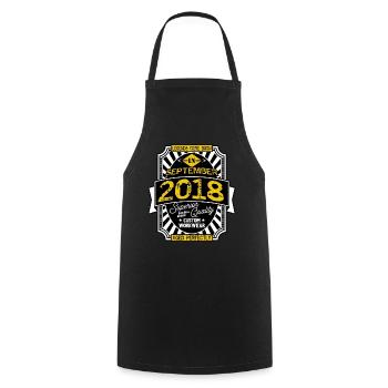 2018 SEPTEMBER - Tablier de cuisine - noir - Devant - AI Model Male 185 dark (185cm)